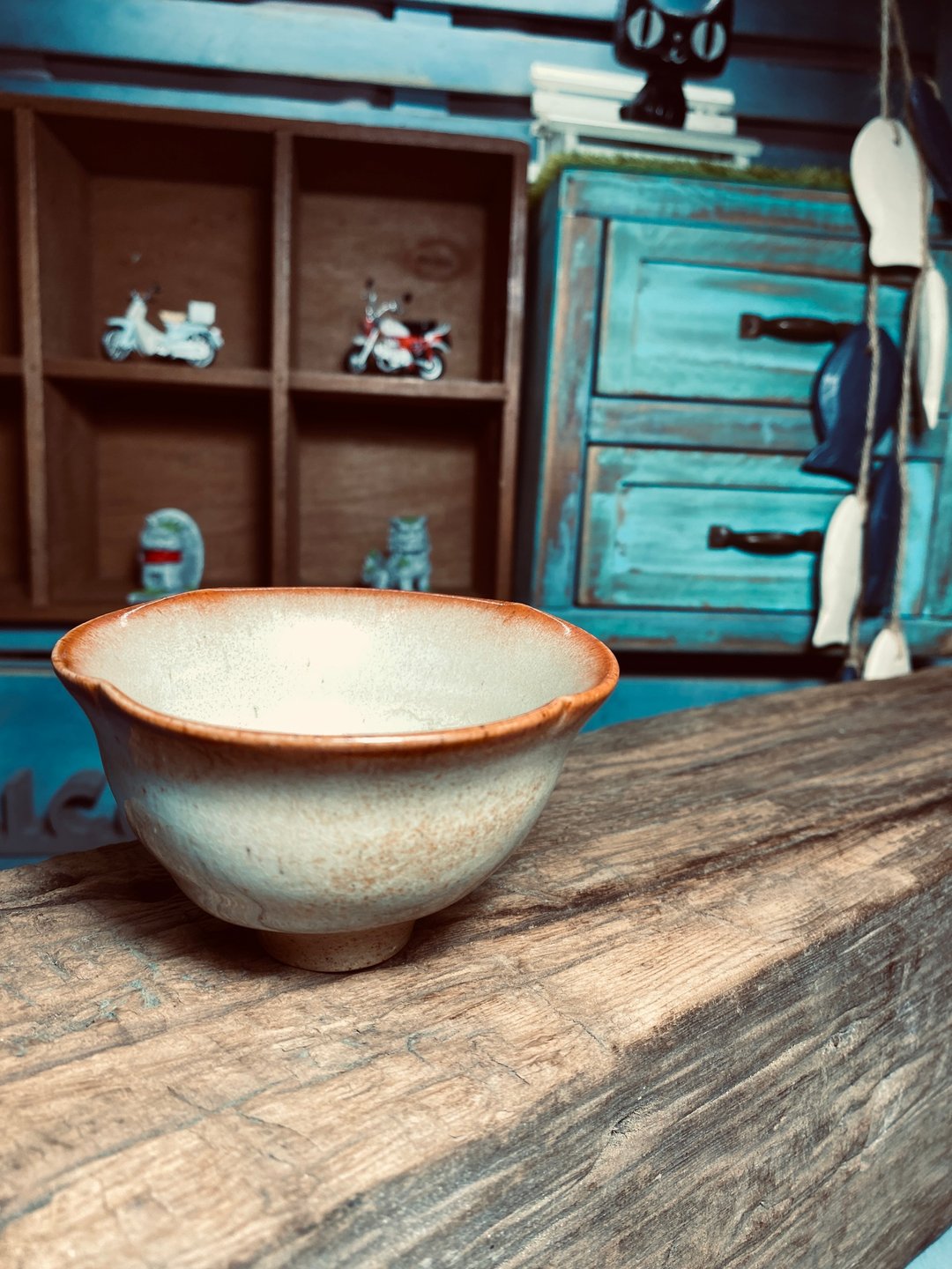 雾白橘葵口杯 - 茶具/茶杯 - 瓷 橘色