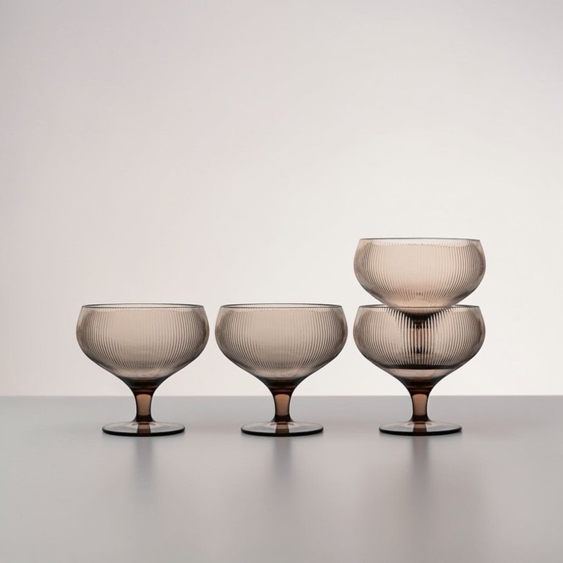 Billi 寛口高脚杯 4 入组 - 其他杯子 - 环保材料 咖啡色