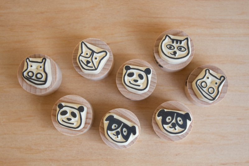 【手刻印章】一大群小动物 - 印章/印台 - 橡胶 