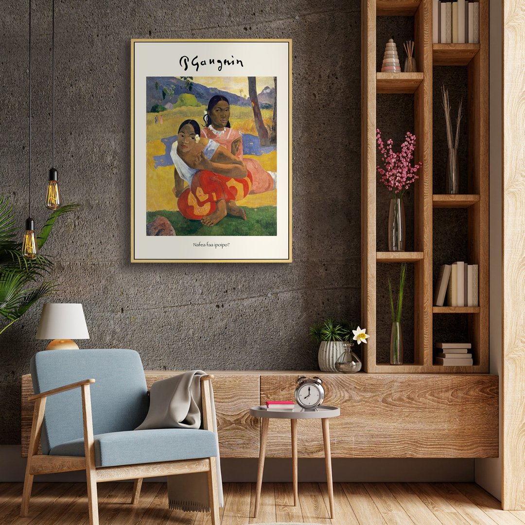 保罗・高更_你何时结婚?I - 保罗高更系列挂画/自然/菠萝选画所 - 海报/装饰画/版画 - 其他材质 咖啡色