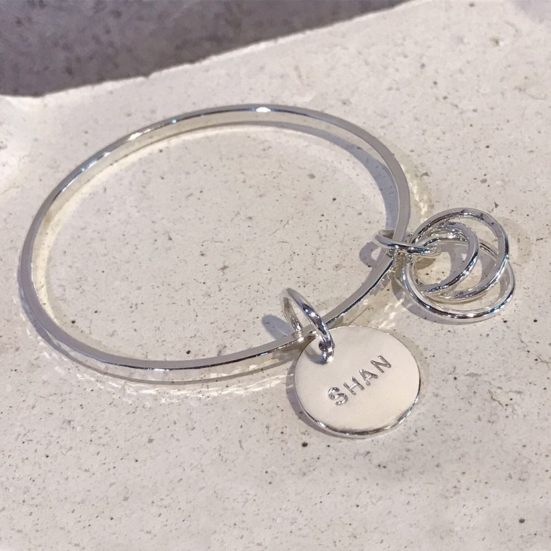 金工课程【波纹质感圈银手环】手作手环/文化币/外语教学可/1人可 - 金工/饰品 - 纯银 