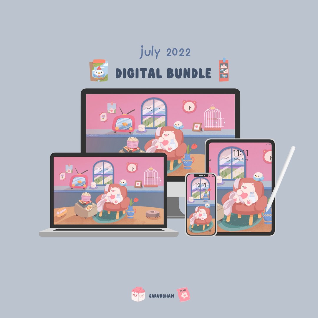 BUNDLE | July 2022 - 电子手绘真人画像/绘画/插画 - 其他材质 