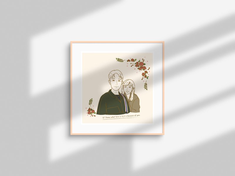 【定制化礼物】似颜绘|半身人像|生日|情侣商品 - 其他 - 其他材质 黄色