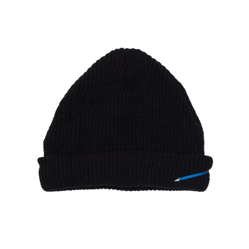 Red Blue Pencil Embroidery Beanie Tcollector - 男装针织衫/毛衣 - 压克力 黑色