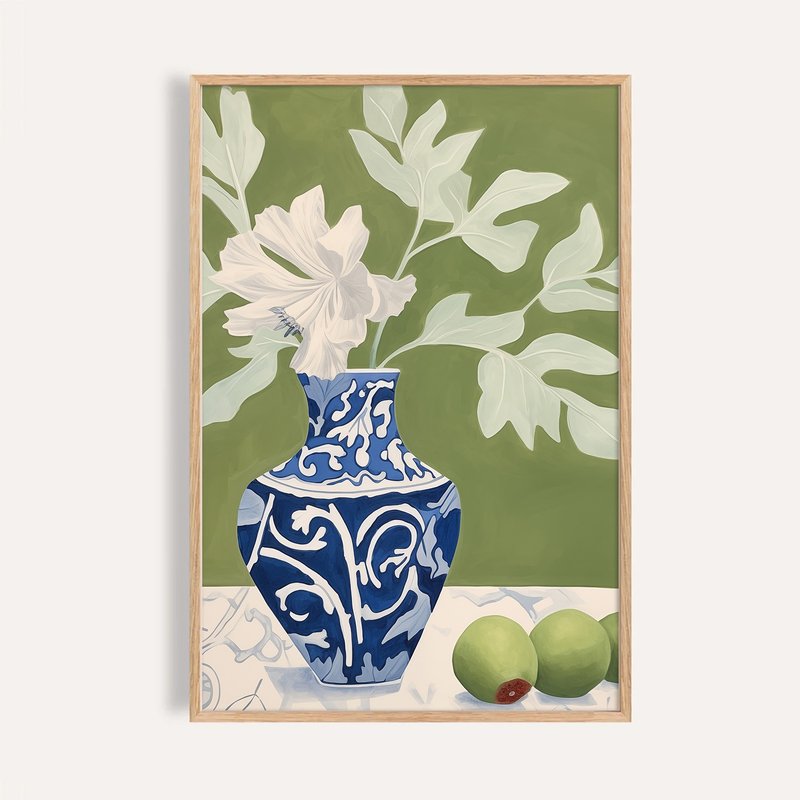 青瓷花语 Bloom in Blue Porcelain / 现代静物艺术挂画 - 海报/装饰画/版画 - 纸 