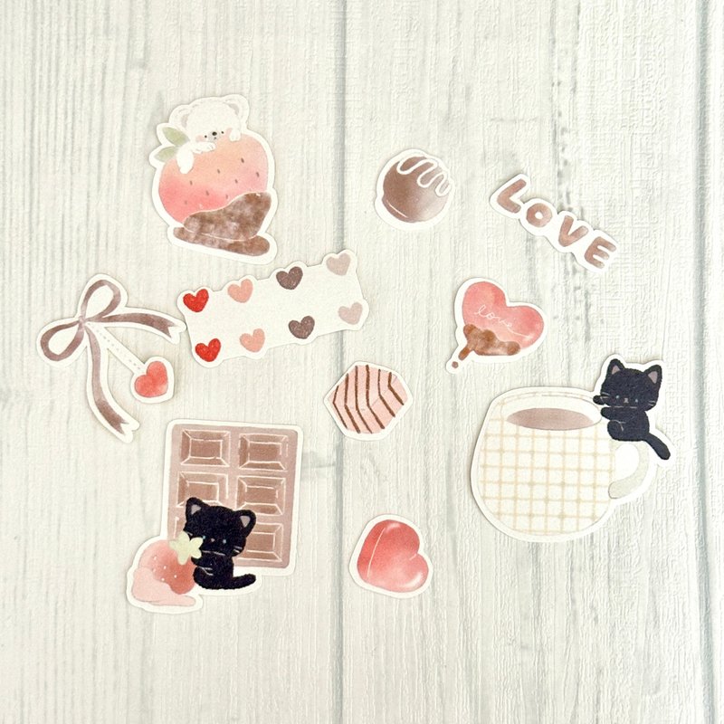 【小贴纸】sweet chocolate 1【Flake Sticker】 - 贴纸 - 纸 多色