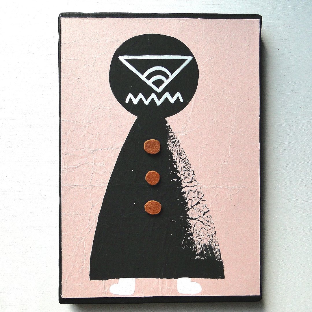 Damage Series Original Canvas No15 - 海报/装饰画/版画 - 纸 粉红色