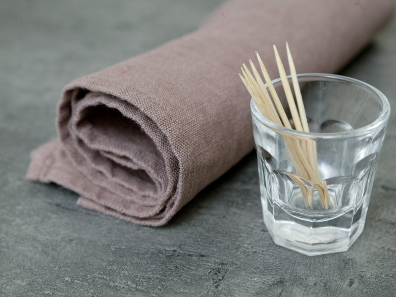 亚麻餐巾 2 件套 41x41 厘米 - 毛巾浴巾 - 亚麻 咖啡色