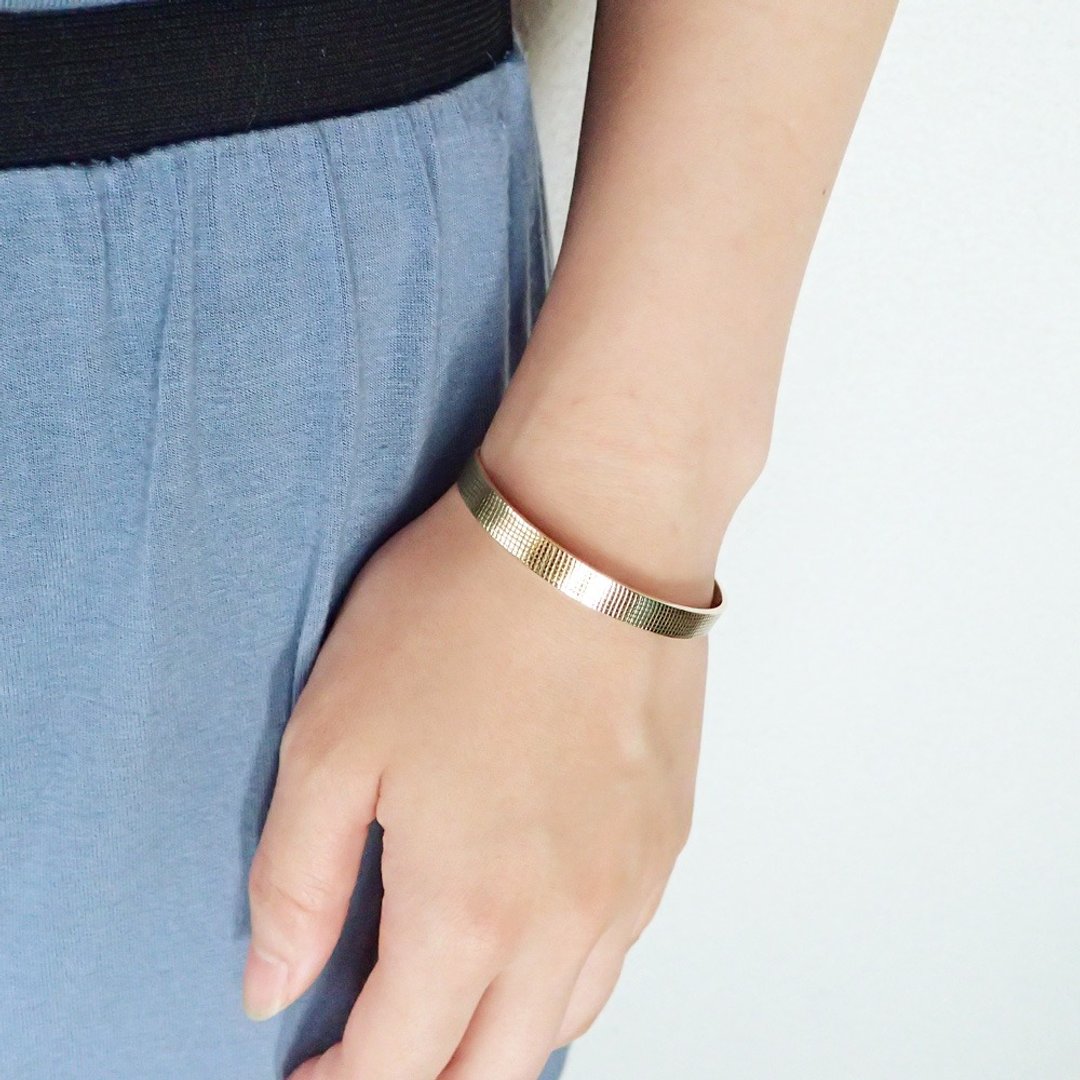 Croco Bangle - 手链/手环 - 其他金属 金色