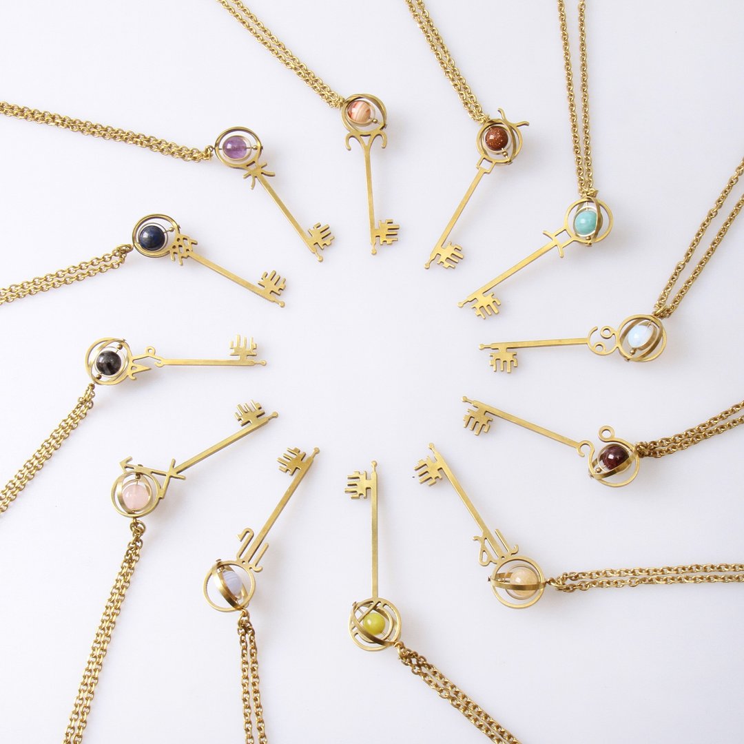 星之钥长项链 ZODIAC LONG CHAIN NECKLACE - 长链 - 铜/黄铜 