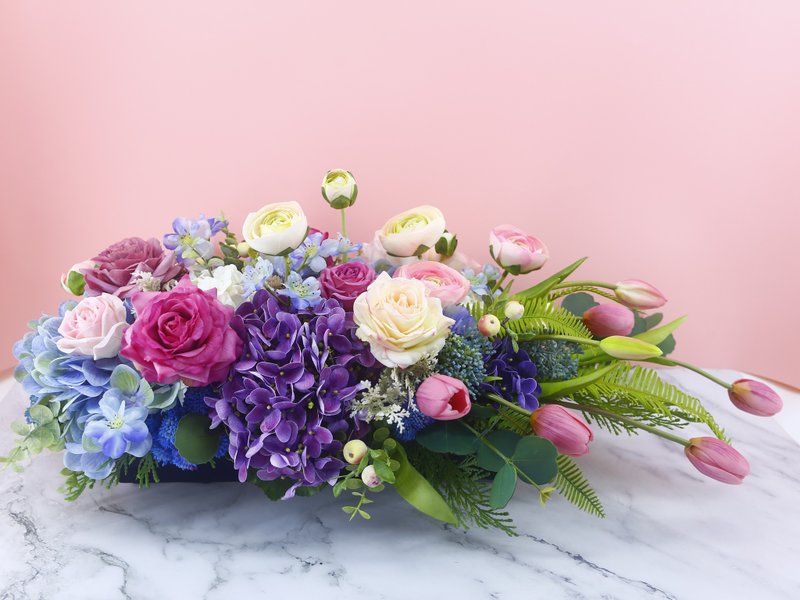 紫玫瑰郁金香香氛花礼 包邮专人配送限双北市 其余地区需补运费 - 植栽/盆栽 - 其他材质 紫色