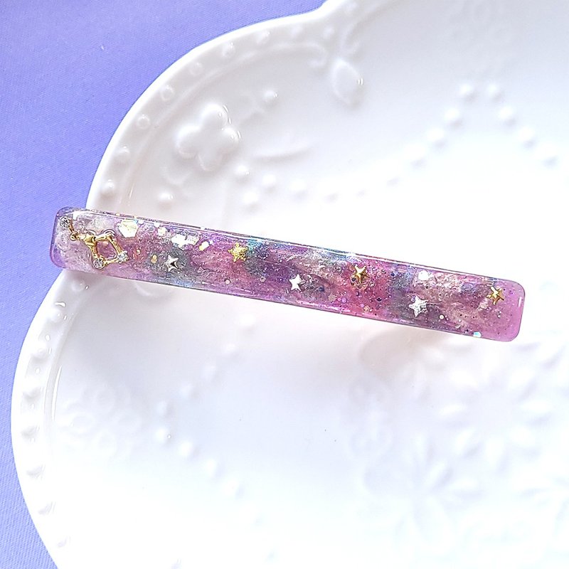 双鱼座 银河星座发夹 发饰 - 发饰 - 树脂 紫色