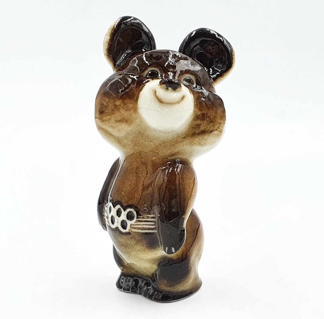 Bear MISHA mascot USSR Olympic Games Moscow 1980 3 inch - 摆饰 - 瓷 多色
