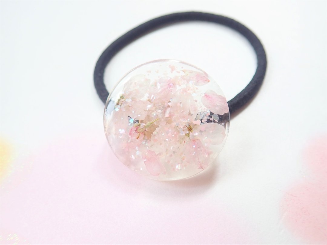 Sakura Fubuki Keio Sakura Hair Tie - 发饰 - 植物．花 粉红色