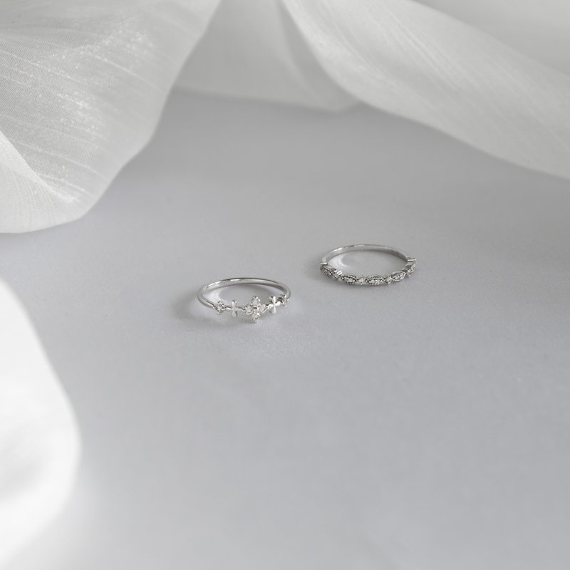 钻石线戒 香港展系列 钻石 - 戒指 - 钻石 白色