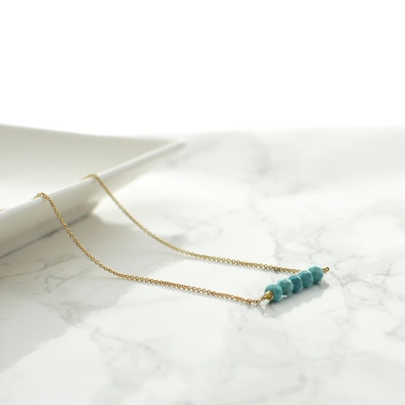 Necklace / Turquoise Necklece / - 项链 - 其他金属 蓝色