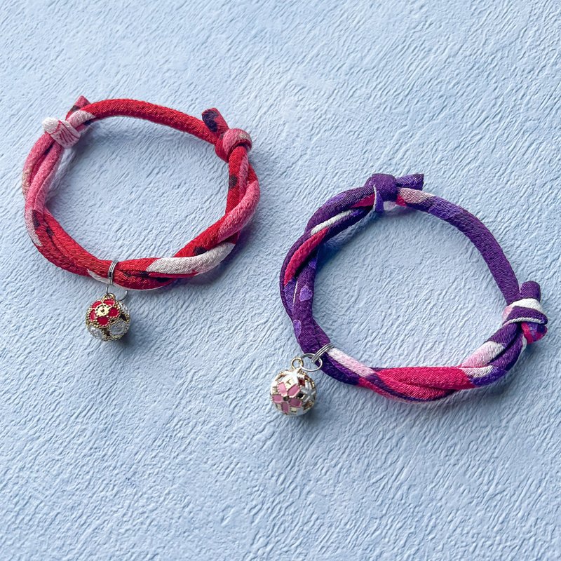 日本犬猫和布项圈(可调式)--深桃系列 - 项圈/牵绳 - 丝．绢 多色