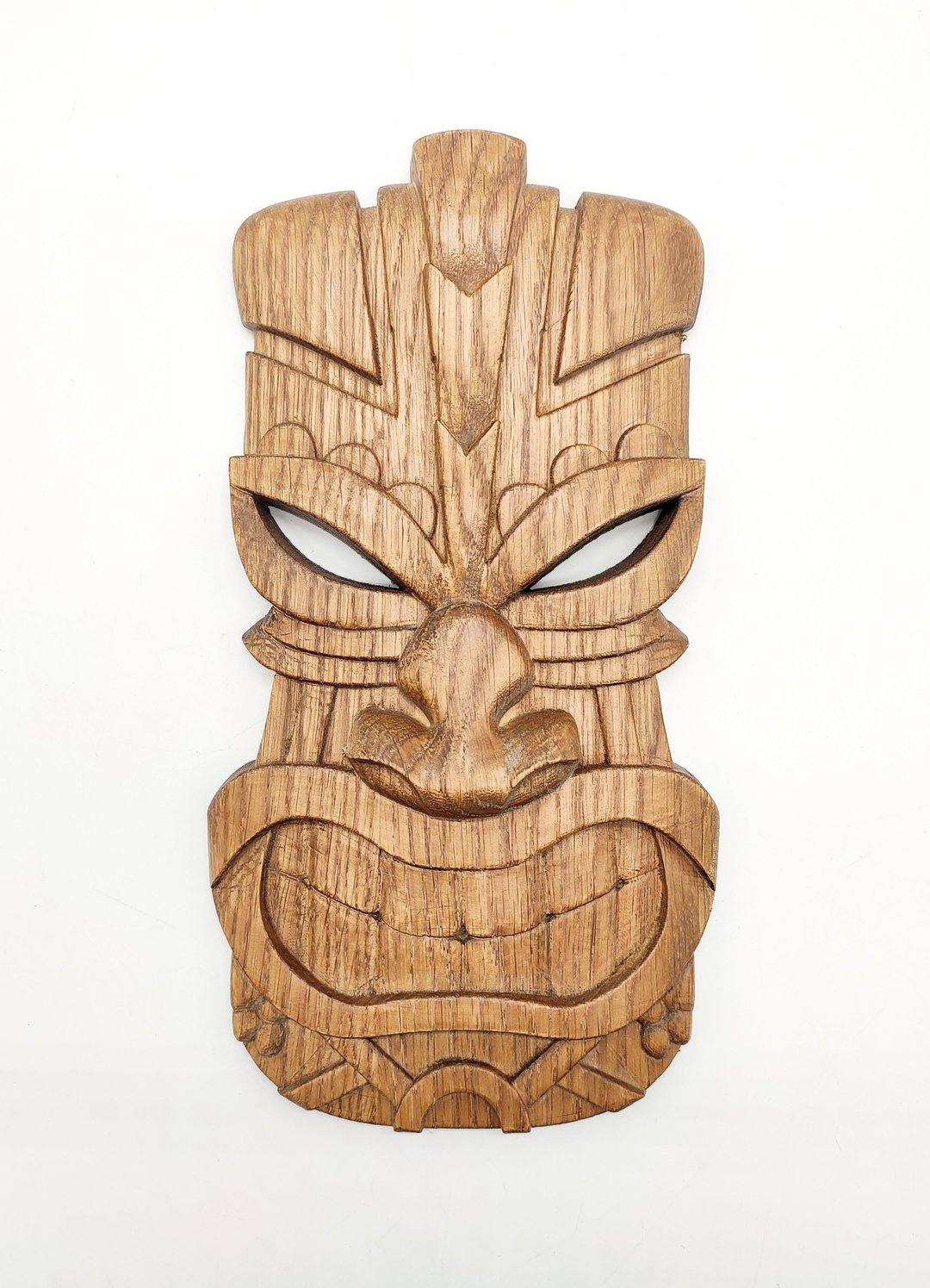 OAK african Wood mask wall art, wood tribal mask tiki mask wood carved wood mask - 木工/竹艺/纸艺 - 木头 咖啡色