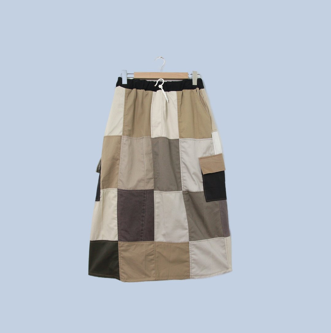 Back to Green- 再制拼接裙 25-35 腰可穿//S11 vintage skirt - 裙子 - 棉 
