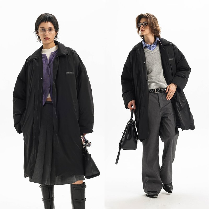 【三种调节长度】Unvesno(UN)老钱风极简多穿法轻量白鸭绒羽绒服 - 男装外套 - 其他材质 