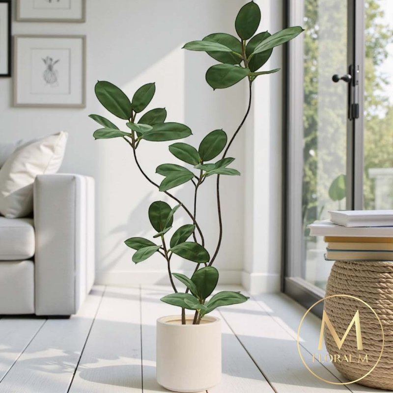 吉祥如意居家大叶榕1.8米室内大型仿真植栽(赠送花盆) - 摆饰 - 塑料 绿色