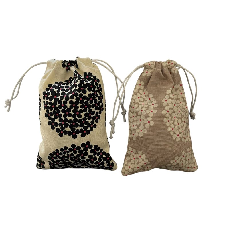 日本布料束口袋 - 束口袋双肩包 - 棉．麻 粉红色