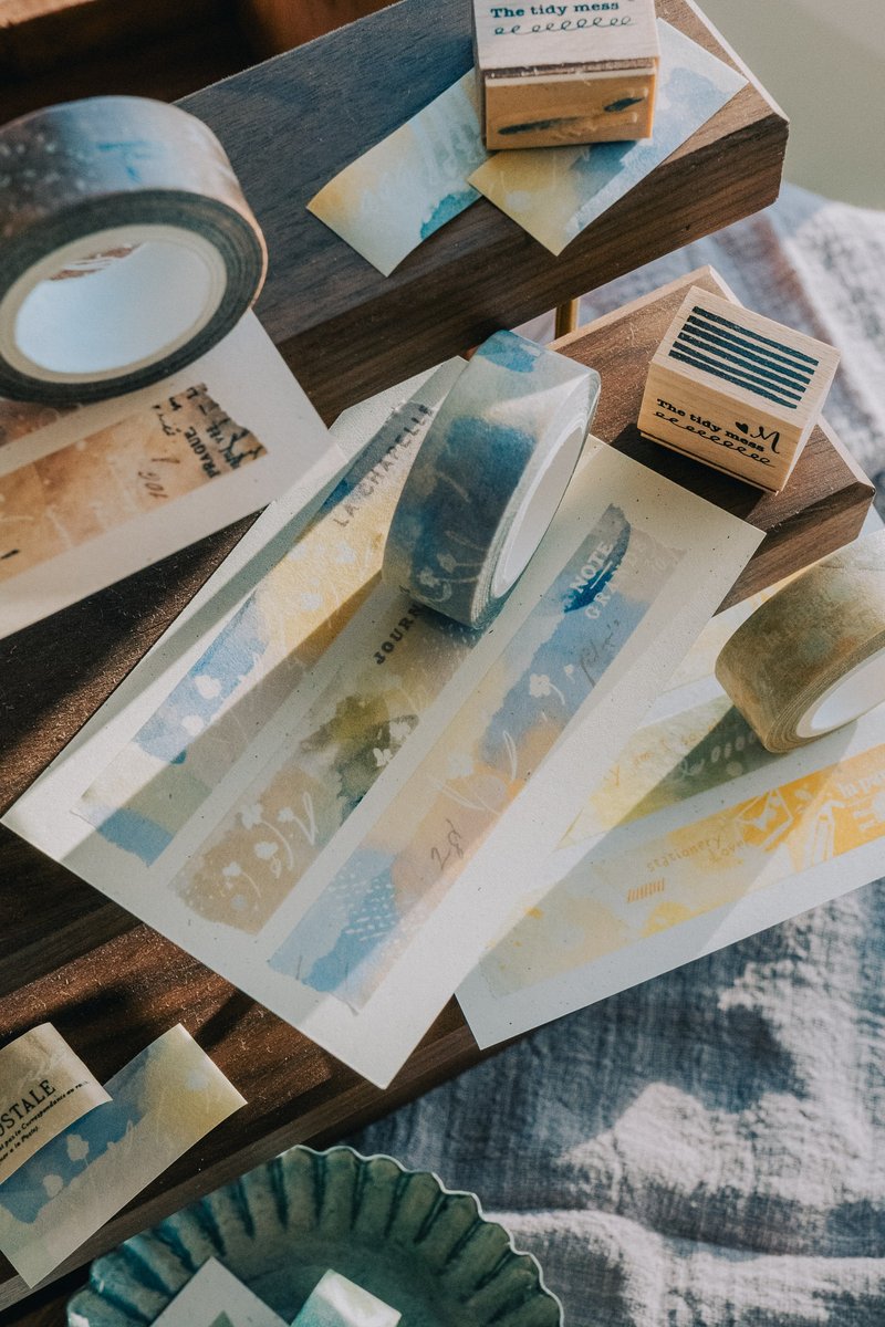 花 和纸胶带 - 特油 - 纸胶带 - 纸 多色