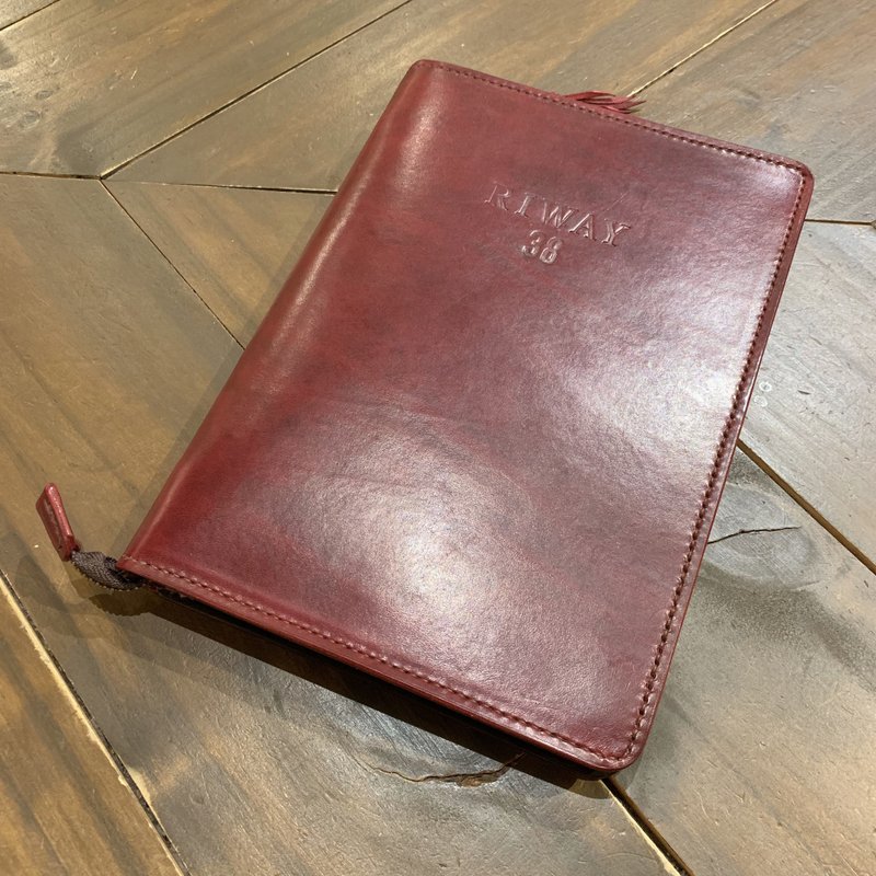 纯手工制作手工染色皮革6孔A5活页笔记本免费印字 - 笔记本/手帐 - 真皮 多色