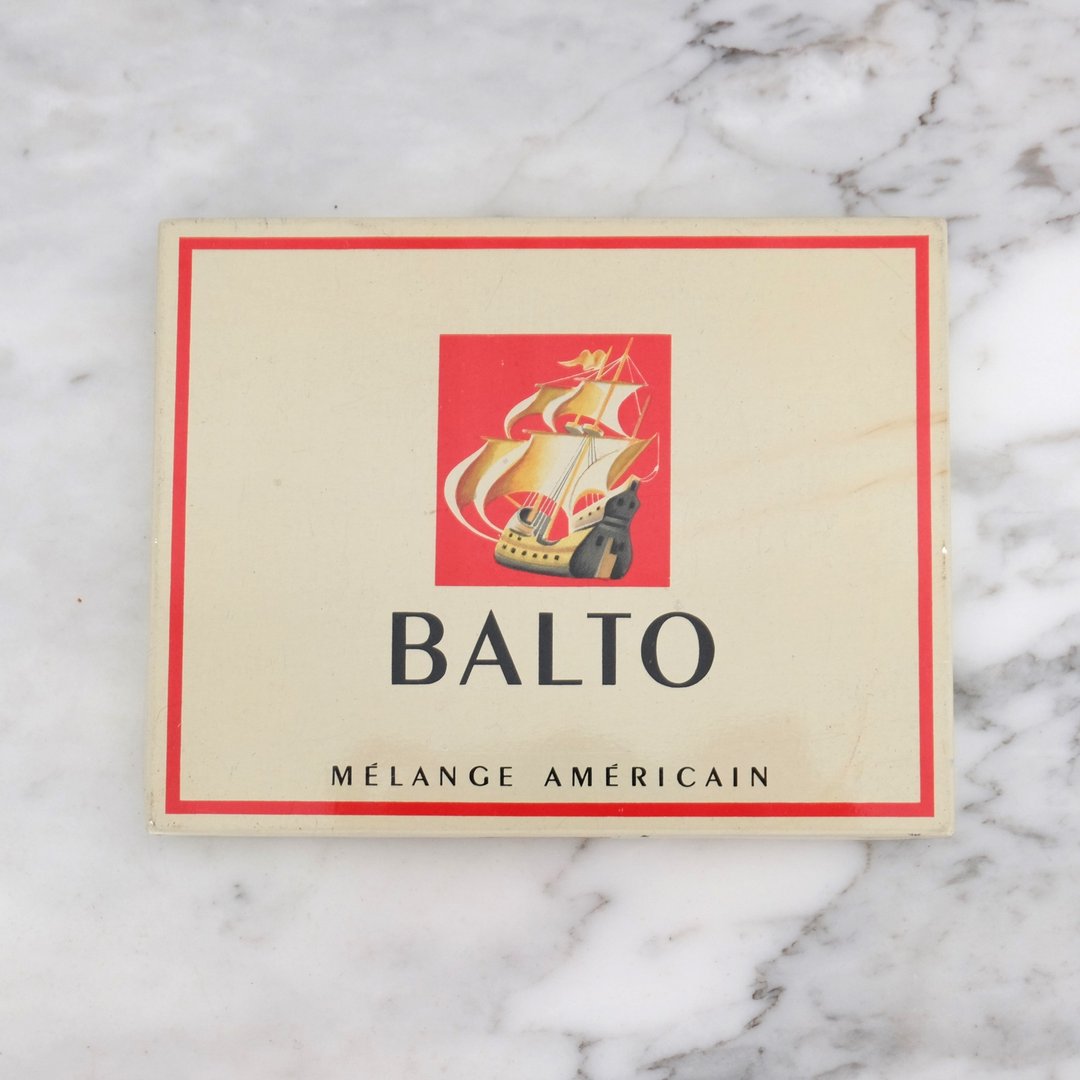 法国复古BALTO铁烟盒 - 收纳用品 - 其他金属 黄色