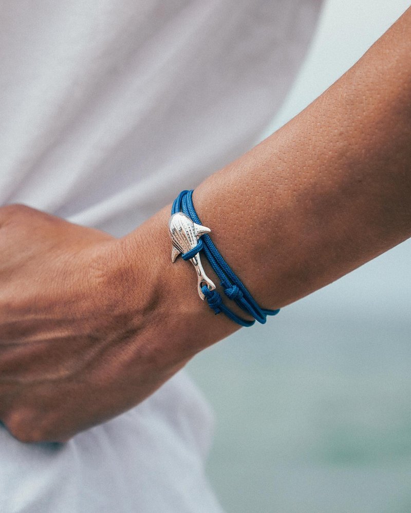 Cape Clasp美国纯银鲸鲨手绳 - 手链/手环 - 银 银色