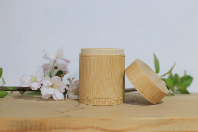 竹制品 | 附盖竹筒 | 茶筒 物件筒 | 手工打磨 自然健康 - 收纳用品 - 竹 
