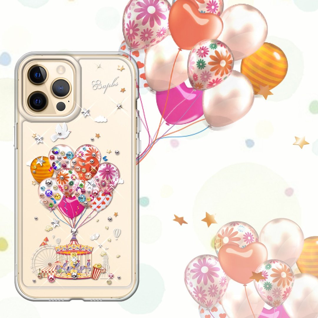 iPhone 12全系列 水晶彩钻防震双料手机壳-梦想气球 - 手机壳/手机套 - 其他材质 多色