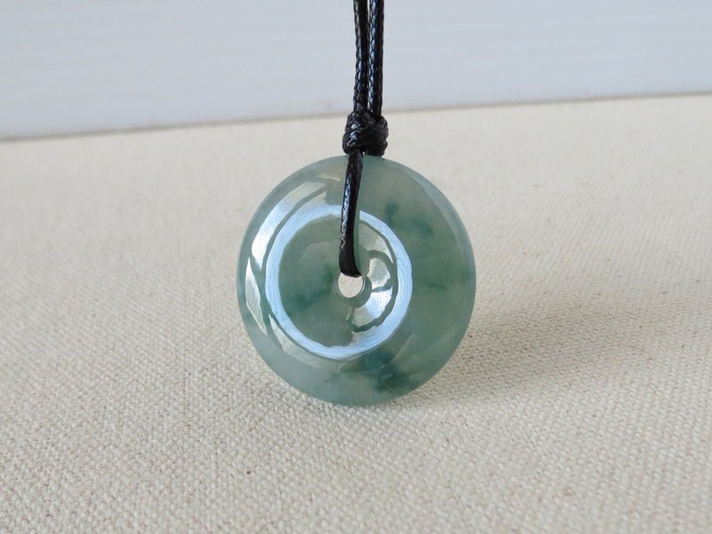 本命年【平安如意】平安扣翡翠韩国蜡线项链*CV06*招财、防小人 - 长链 - 宝石 多色