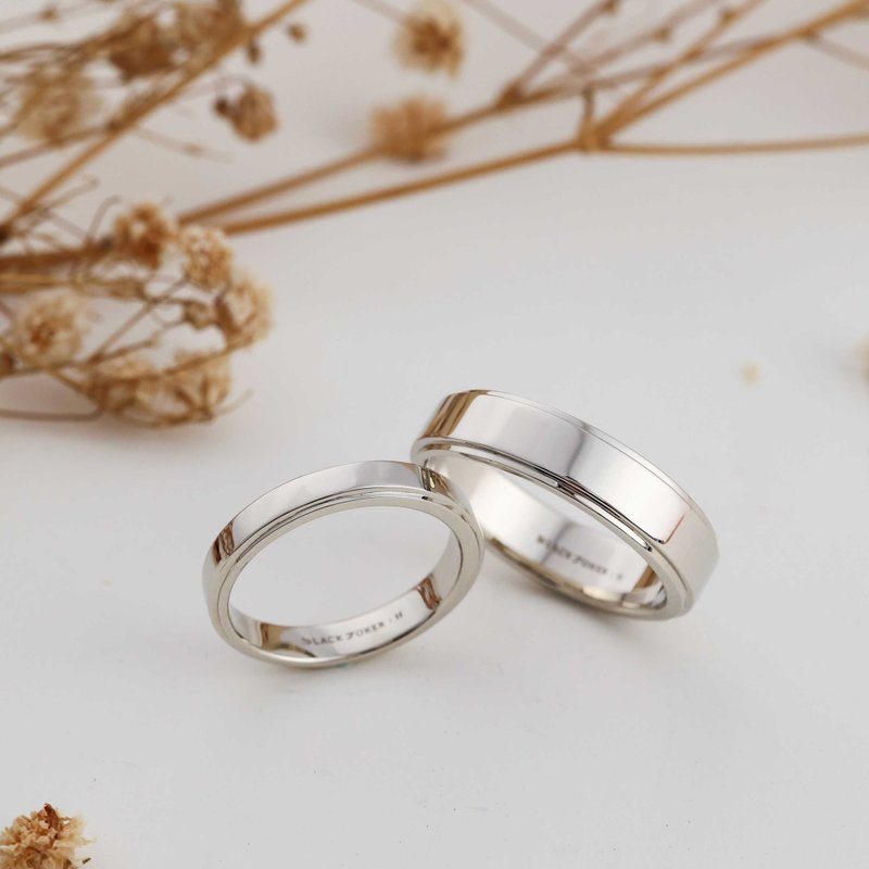 Black Joker 经典对戒 阶梯戒指 情侣对戒 - 对戒 - 贵金属 