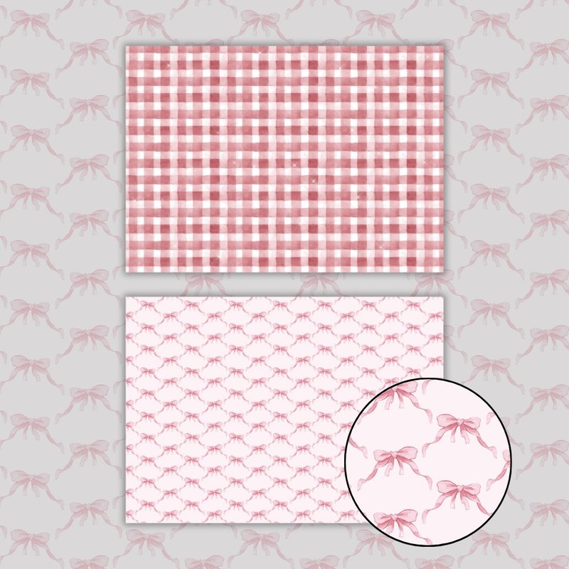 A4. Cozy Autumn. Sweet Ribbon 4色 - 卡片/明信片 - 纸 咖啡色
