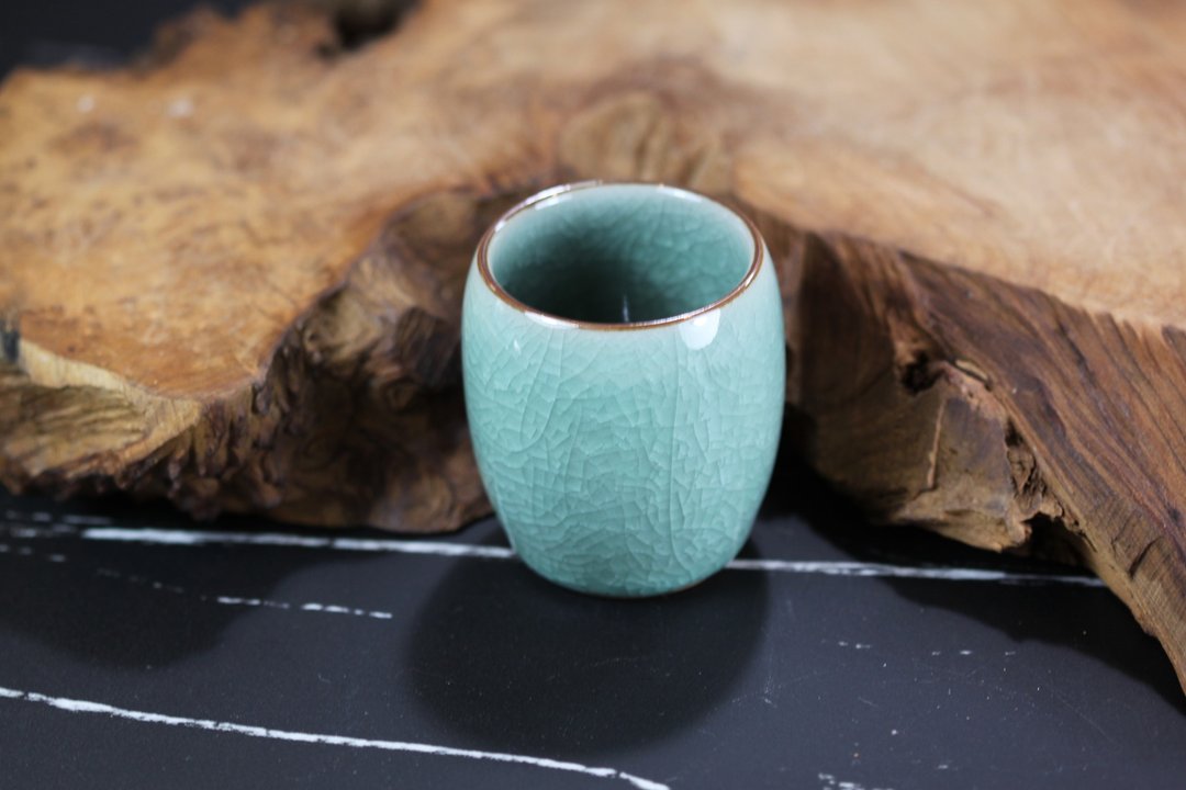 【沐春生活】100ml 哥窑 开片冰裂釉 日式小杯 名家叶敏祥手作 - 茶具/茶杯 - 瓷 