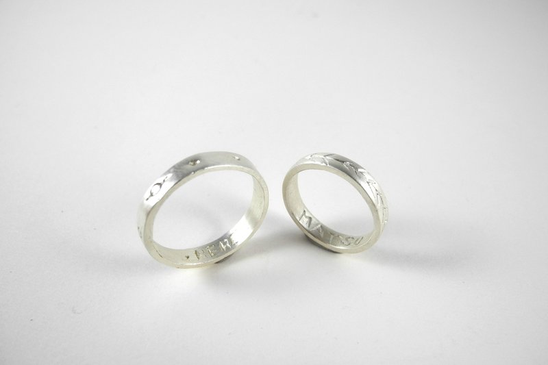 【文青银匠】999纯银 平面戒指/根据您的想法 DIY 定制化金工体验 - 金工/饰品 - 纯银 