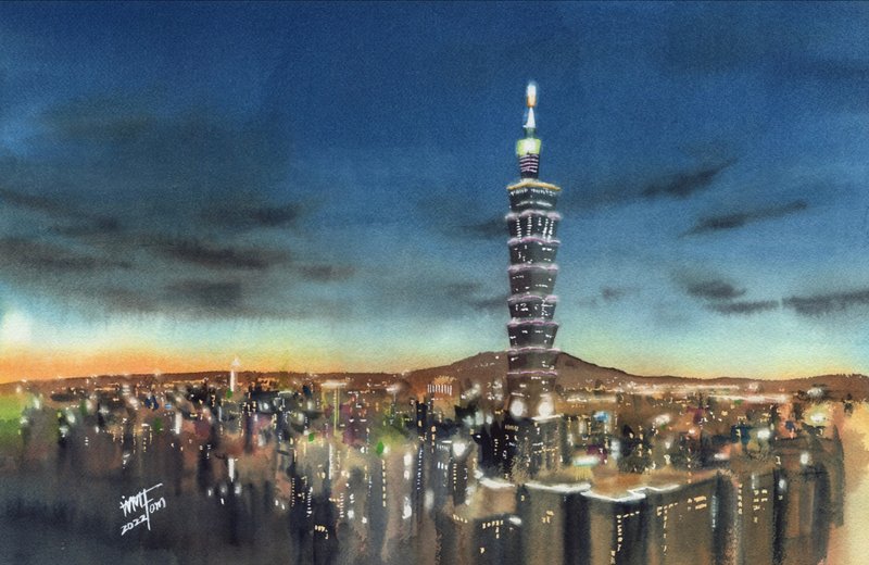 城市暮色 - 海报/装饰画/版画 - 纸 