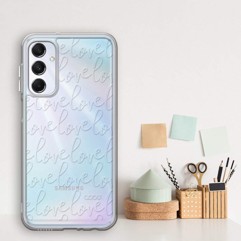 A15/A25/A26/A34/A35/A36/A55/A56/M14/M34 5G 浮雕感双料壳-LOVE - 手机壳/手机套 - 其他材质 多色