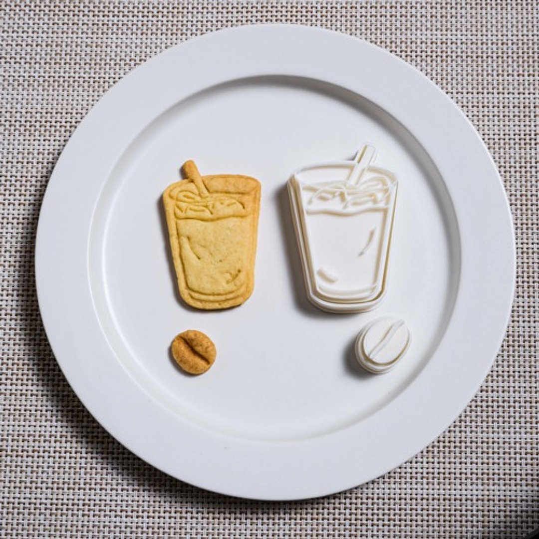 Iced coffee (cookie cutter/cookie type) - 厨房用具 - 木头 