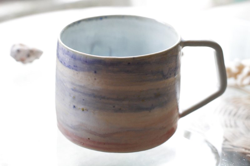 手拉坏花莲印象陶杯/马克杯/茶杯10 - 咖啡杯/马克杯 - 陶 多色