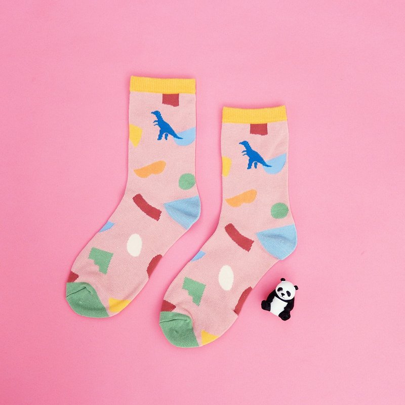 01几何恐龙 / 袜子 - 袜子 - 棉．麻 多色