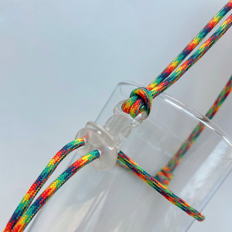Pride Lite | 加长伸缩饮料提带 伞绳饮料杯绳 伞绳杯袋 彩虹 - 随行杯提袋/水壶袋 - 尼龙 多色