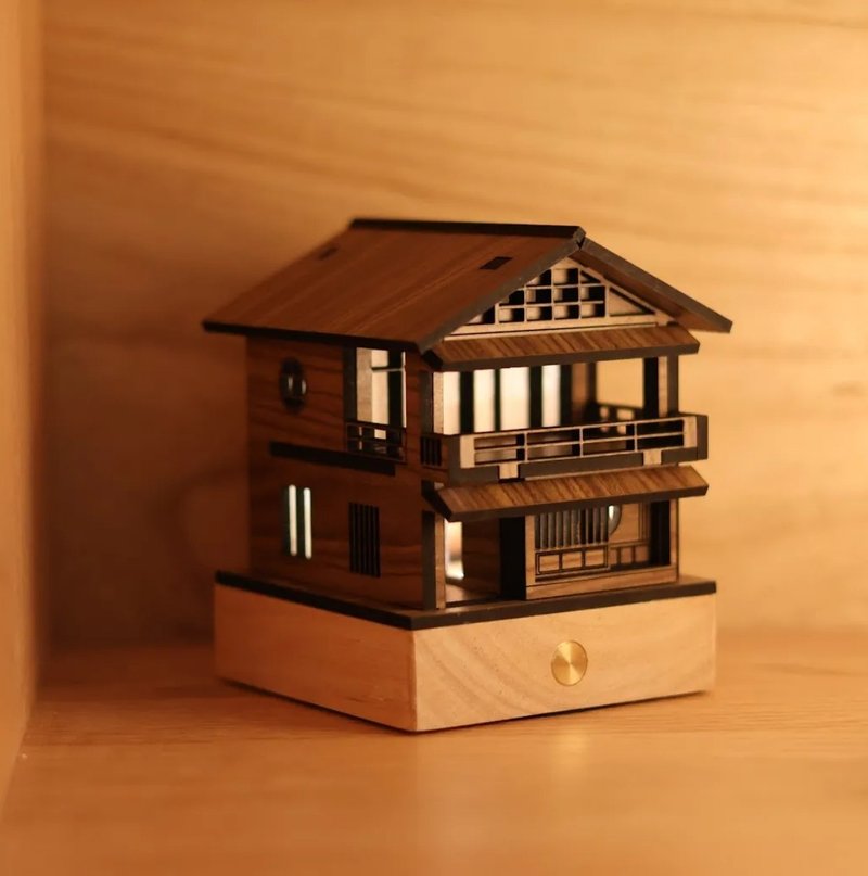【海之京都-翼宿五/伊根舟屋】床头灯/桌面摆件/USB/送小船 - 灯具/灯饰 - 木头 咖啡色