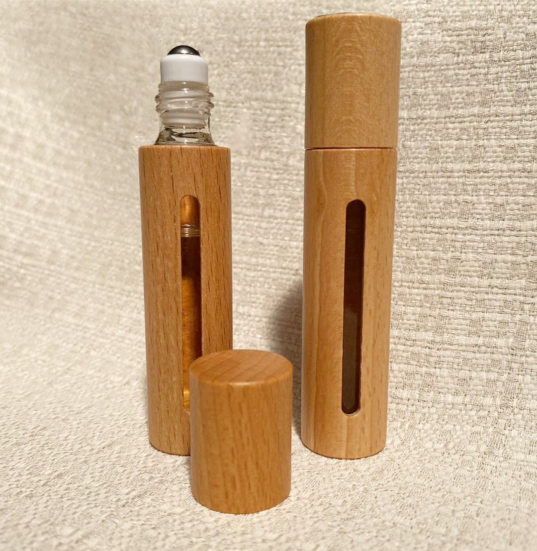 台湾桧木精油滚珠瓶 10ml - 香薰/精油/线香 - 木头 咖啡色