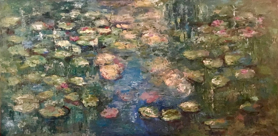水之域 原创油画 | 60 × 120 厘米 - 墙贴/壁贴 - 其他材质 绿色