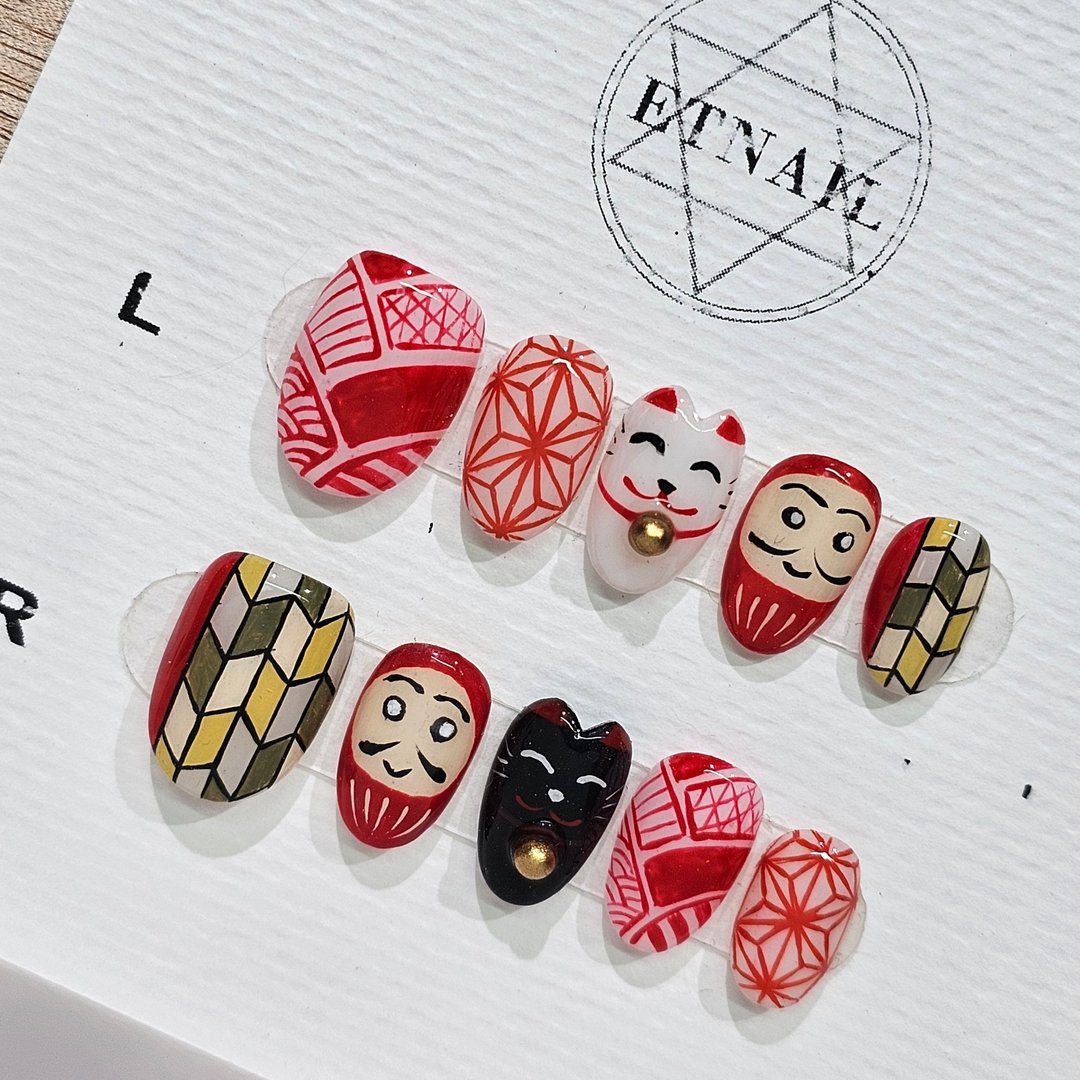 日式和风穿戴甲 - 其他 - 塑料 红色