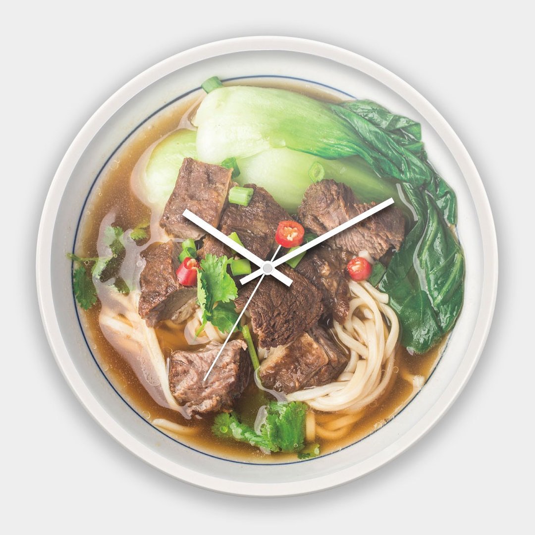 牛肉面 台湾制30CM办公居家时尚极简静音扫描挂钟C011 - 时钟/闹钟 - 塑料 卡其色