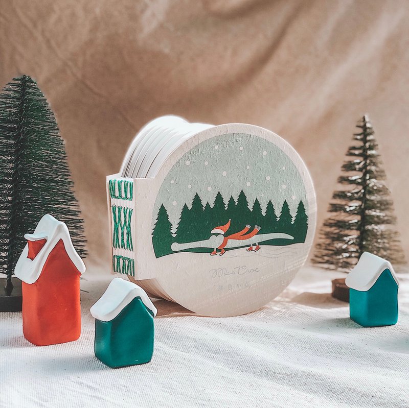 鳄鱼小姐 圣诞Logo 圆形法式手工书 - 笔记本/手帐 - 纸 