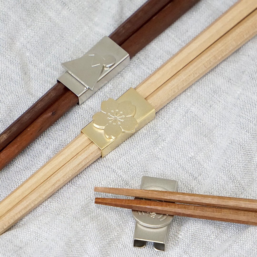 Hashidome Chopsticks Rest Cutlery Metal Japanese Tableware Kitchen Gift Japan - 筷子/筷架 - 其他金属 金色